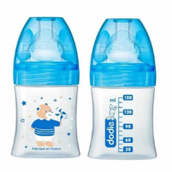Dodie Sensation+ Biberon Tétine Plate Débit 1 Air 0-6 Mois 150ml