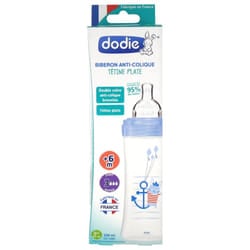 Dodie Sensation+ Biberon Tétine Plate Débit 3 Mer +6 Mois 330ml