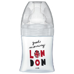 Dodie Biberon Anti-Colique Verre Tétine Plate Débit 1 London 150ml