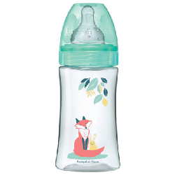 Dodie Biberon Initiation+ 270 ml Débit 2 0-6 Mois - Couleur : Vert