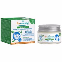 PURESSENTIELResp OkBaume de massage pectoral Bébé Pour aider à procurer un massage réchauffant et apaisant sur la peau