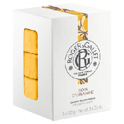 Coffret Savon Bienfaisant 3x100g Bois D'Orange Base Végétale Roger & Gallet