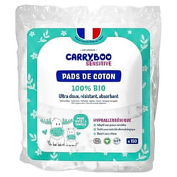 Carryboo Nature Carryboo Sensitive Pads de Coton Bio 150 Rectangles