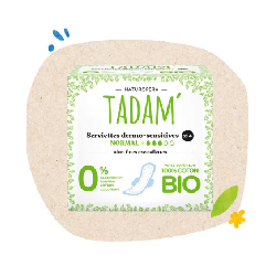 Tadam Serviette Ultra Coton Bio Normal+ 14un