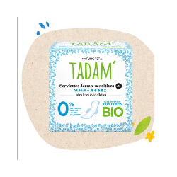 Tadam Serviette Ultra Coton Bio Super+ 12un