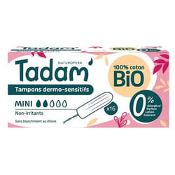 Tadam' Tampons Dermo-Sensitifs Mini Bio 16 Tampons