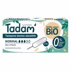Tadam' Tampons Dermo-Sensitifs Normal Bio 16 Tampons