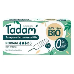 Tadam' Tampons Dermo-Sensitifs Normal Bio 16 Tampons