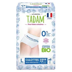 Tadam' Culottes pour Fuites Urinaires Plus Taille L 8 Culottes
