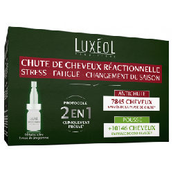Chute de Cheveux Réactionnelle 2en1 14 fioles de 7ml Luxeol