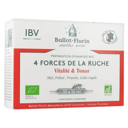 Ballot-Flurin Préparation Dynamisée Bio 4 Forces de la Ruche 10 Ampoules