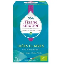 DEVA Tisane Emotion Idées Claires Vivacité d’esprit 20 Sachets