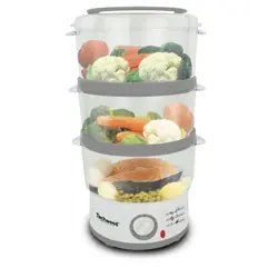 Techwood TCV-371 cuiseur vapeur 3 Nombre de paniers Comptoir 500 W Transparent, Blanc