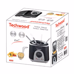 Techwood TFF-86 friteuse Unique 1 L Autonome 950 W Noir, Gris - Vue supplémentaire 4