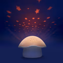 Pabobo Coucher facile Champignon projecteur d'étoiles Rose - Vue supplémentaire 2
