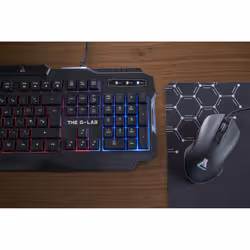 The G-Lab Combo Helium clavier Souris incluse USB AZERTY Français Noir - Vue supplémentaire 3