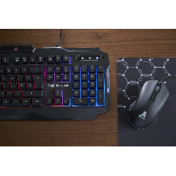 The G-Lab Combo Helium clavier Souris incluse USB AZERTY Français Noir