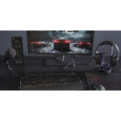 The G-Lab KEYZ-TELLURIUM clavier Souris incluse USB QWERTY Français Noir