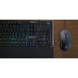 The G-Lab KEYZ-TELLURIUM clavier Souris incluse USB QWERTY Français Noir