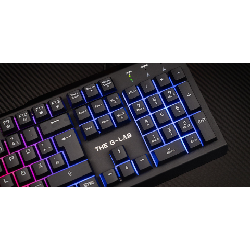 The G-Lab COMBO CHROMIUM clavier Souris incluse USB Noir