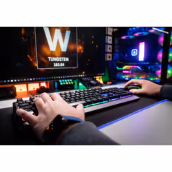The G-Lab Keyz Tungsten clavier RF sans fil AZERTY Français Noir, Argent - Vue supplémentaire 2