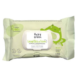 MKL Green Nature Baby Green Lingettes à l'Eau Bio 60 Lingettes