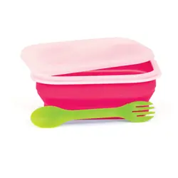 Nutree NT-SL1 gamelle BoĂźte de rangement alimentaire Silicone Vert, Rose, Blanc