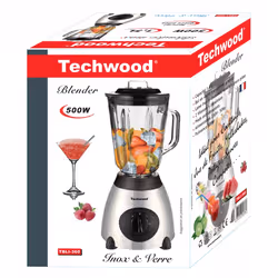Techwood TBLI-360 blender 1,5 L Mélangeur de table 500 W Noir, Acier inoxydable - Vue supplémentaire 2