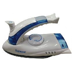 Techwood TFV-109 fer à repasser Fer à repasser à sec ou à vapeur Semelle anti-adhérente 1000 W Bleu, Blanc