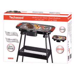 Techwood TBQ-825P barbecue et grill Dessus de table Electrique Noir 2000 W - Vue supplémentaire 2