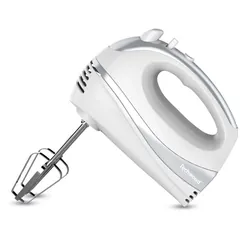 Techwood TMM-8001 Batteur à main 200 W Argent, Blanc