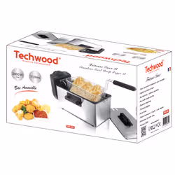 Techwood TFR-300 friteuse Unique 3 L Autonome 2000 W Noir, Acier inoxydable - Vue supplémentaire 2