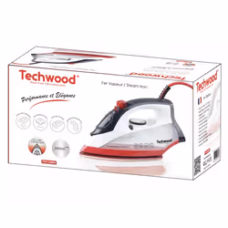Techwood TFV-2405C fer à repasser Fer à vapeur Semelle en céramique 2400 W Noir, Rouge, Blanc - Vue supplémentaire 2