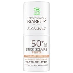 Stick solaire Teinté SPF50+ Bio 9g Soins Solaires Imperfections et cicatrices Laboratoires De Biarritz
