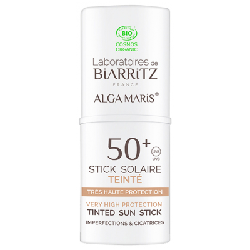 Stick solaire Teinté SPF50+ Bio 9g Soins Solaires Imperfections et cicatrices Laboratoires De Biarritz
