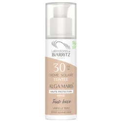 Laboratoires de Biarritz Alga Maris Crème Solaire Teintée Visage SPF30 Bio 50 ml - Teinte : Ivoire