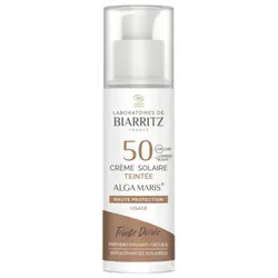 Laboratoires de Biarritz Alga Maris Crème Solaire Teintée Visage SPF50 Bio 50 ml - Teinte : Dorée