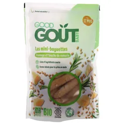 Good Goût Mini-Baguettes au Fromage et Touche de Romarin Dès 10 Mois Bio 70 g