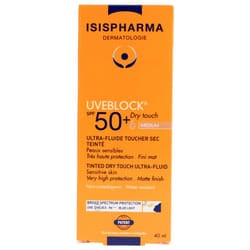 Isispharma Uveblock Ultra-Fluide Toucher Sec Teinté SPF50+ 40 ml