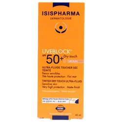 Isispharma Uveblock Ultra-Fluide Toucher Sec Teinté SPF50+ 40 ml