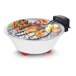 Techwood TBQ-801 barbecue et grill Ensemble de cuisson Electrique Acier inoxydable, Blanc 1250 W