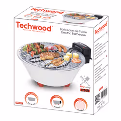 Techwood TBQ-801 barbecue et grill Ensemble de cuisson Electrique Acier inoxydable, Blanc 1250 W - Vue supplémentaire 2