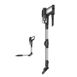 Techwood TAB-6626 aspirateur balai et balai électrique Aspirateur-balai 2 en 1 Batterie Sec Sans sac 140 W Noir, Argent 0,5 Ah