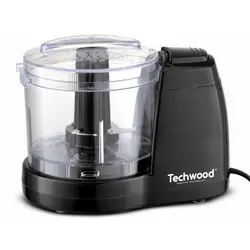 Techwood THA-156 hachoir électrique 0,375 L 150 W Noir, Transparent