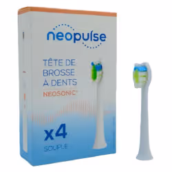 NEOPULSE Recharge 4 Tetes de Brosse à Dent Ultra Souple Blanc - Vue supplémentaire 2