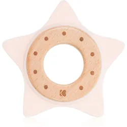 Kikkaboo Silicone and Wood Teether Star Pink
