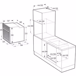 Gorenje BPS 6737 E02B four 77 L 3500 W A+ Noir - Vue supplémentaire 10