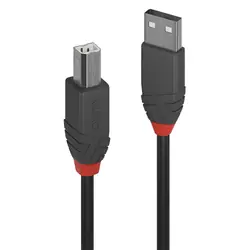 Lindy 36672 câble USB 1 m USB 2.0 USB A USB B Noir