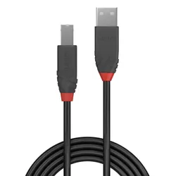 Lindy 36672 câble USB 1 m USB 2.0 USB A USB B Noir