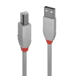 Lindy 36682 câble USB 1 m USB 2.0 USB A USB B Gris